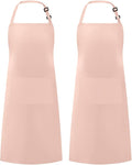 Syntus Apron for Men Women, Adjustable Cooking Kitchen Chef Aprons with 2 Pockets, Cotton/Polycotton/Polyester