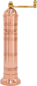 Alexander Home The Original Greek Salt Mill 9 Inch Tall | European Salt Mill Grinder with Crank Handle | Manual Salt Grinder | Salt Refillable - Copper
