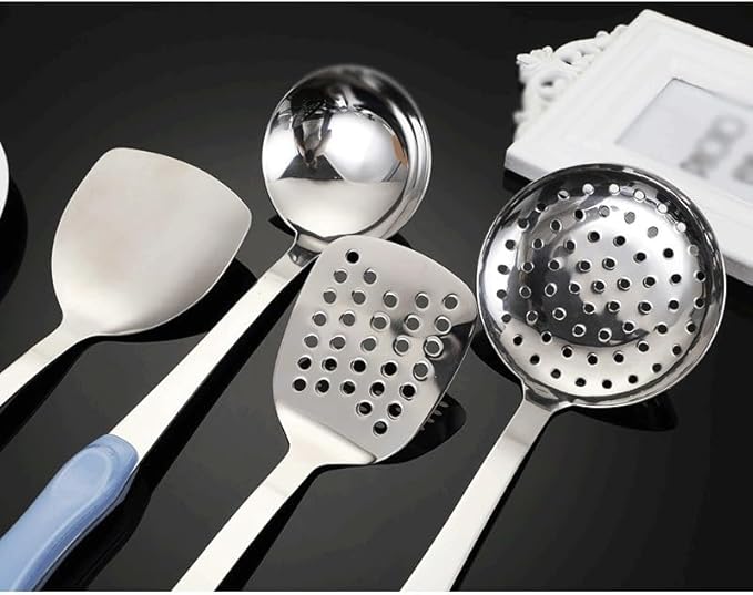 Kitchen Utensils Set Non-stick Kitchenware Cooking Tools Spoon Soup Ladle Spatula Shovel Accessories(E)