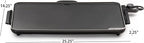 Presto 07072 22-Inch Extra Large Griddle, 22"x 13", Low Profile Design, Ceramic Nonstick, Black