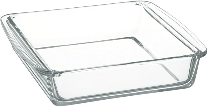 iwaki BC221 Heat Resistant Glass Cake Pan Au Gratin Dish, Square Shape, 7.1 x 7.1 inches (18 x 18 cm)