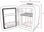 Cooluli Mini Fridge for Bedroom - Car, Office Desk & Dorm Room - Portable 4L/6 Can Electric Plug In Cooler & Warmer for Food, Drinks, Skincare Beauty & Makeup - 12v AC/DC & Exclusive USB Option, White
