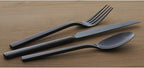 Oneida Silverware Set, Chefs Table Black 20 Piece Everyday Flatware Set, Service For 4, 18/0 Stainless Steel, Mirror Finish, Dishwasher Safe, Home And Kitchen Utensils Sets (Black, 20 Piece)