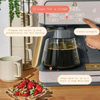 Beauti Multi Brew 12 Cup Programmable Drip & Single Serve Coffee Maker, Versatile Brewing (6oz, 8oz, 10oz, 12oz, 14oz), Pods or Ground, Over Ice option, Keep Warm mode (Porcini)