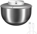 Automatic Electric Salad Spinner, 5L Type-C Rechargeable Lettuce Spinner Stainless Steel Salad Rotator Lettuce Washer and Spinner Dryer for Salad Greens, Lettuce, Fruits and Vegetables