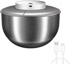 Automatic Electric Salad Spinner, 5L Type-C Rechargeable Lettuce Spinner Stainless Steel Salad Rotator Lettuce Washer and Spinner Dryer for Salad Greens, Lettuce, Fruits and Vegetables
