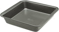 Ecolution Bakeins Square Cake Baking Pan – PFOA, BPA, and PTFE Free Non-Stick Coating – Heavy Duty Carbon Steel – Dishwasher Safe – Gray – 9” x 9” x 2”
