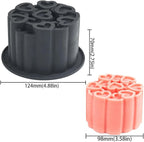 Silicone Mold, 3D Love Heart Pattern Cylinder Baking Mould for Mousse Cake, Fondant, Soap, Ice Cream, Chocolate, Candy, Non-Stick Easy Release BPA Free Food Grade Silicone Molds (B_ Love Heart)