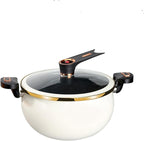 8L / 8.45Qt Micro Pressure Cooker With Visual Glass Lid & Handles, Non-Stick Multi-Function Pot For Gas, Electric Ceramic & Induction Stoves(White)