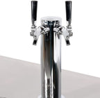 PEAKCOLD 2 Door, 4 Tap Commercial Beer Dispenser - Double Tower Keg Cooler - Kegerator; 60" W
