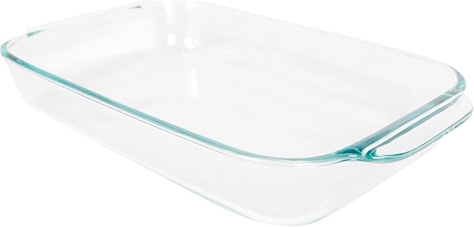 Pyrex Basics 2 Quart Glass Oblong Baking Dish, Clear 11.1 in. x 7.1 in. x 1.7 in.