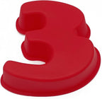 9 Pieces Middle Size Silicon Number Cake Moulds Silicone Cake Mold (6 inch)