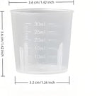 BPA-Free 30ml (1oz) Liquid Measuring Cups (10-Pack) - Mini Plastic Graduated Beakers for Kitchen, Lab, Crafts, Resin - Clear Dual Scale, Accurate safety, Stackable