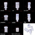 5Pcs White Bottle Stopper Silicone Mold,Crystal Epoxy Wine Bottle Stopper Mold,Reusable Beverage Bottle Stoppers Silicone Molds Cork Cover Wine Stoppers,Bar and Wine Tools