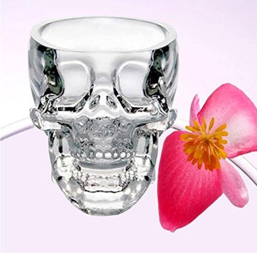 Kitchen & Dining Entertaining Glassware Drinkware Old Fashioned Glasses Skull Cup for Serving Scotch Whiskey Mixed Drinks (4)
