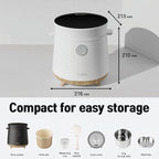 BANU Small Mini Rice Cooker Low Carb, Reduce Sugar, Keto Friendly 3 Cups (white rice), 1 Cup (Low carb rice), Keep Warm 24 Hours Preset For White, Brown Rice, Soup, Cake (BLACK)