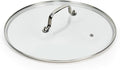 12 IN Glass Lid with Stainless Steel Handle for Frying Pan, Tempered Replacement Cover Compatible for Skillets, Round Cast Iron, Cast Aluminium, Stainless Steel Pans & Pots (297mm-312mm)