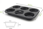 Yorkshire Pudding Pan Pop Over Baking Pans Popover Pans Nonstick 6 for Oven Baking, Frittatas, Muffins, Quiches, Pudding Cakes