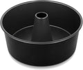 TeamFar 10 Inch Angel Food Cake Pan, Non-Stick Coating Stainless Steel Core Pound Cake Pan with Tube, for Home/Kitchen, Healthy & Heatproof, One-piece & Hollow Design, Release& Clean Easily