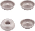 CHEFMADE Mini Donut Cake Pan Set, 3-Inch 4Pcs Non-Stick Ring Doughnut Bakeware for Oven and Instant Pot Baking (Champagne Gold)