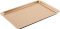 14.5 Inch Baking Sheet Pan, Stainless Carbon-Steel Cookie Tray for Baking, Gold Nonstick Baking Sheet for Kitchen Replacement Toaster Oven Tray.