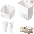3 Pcs Utensil Drying Rack Universal Cup Silverware Utensil Drying Holder Basket for Home Kitchen, White