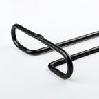 GeLive 7 Inch Wine Glass Holder Under Cabinet Stemware Rack Little Glass Hanger Storage Organizer for Short Space Kitchen and Bar Set of 4 (Black)