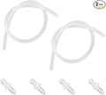 2 Pcs Milk Tubes Hoses with 4 Connectors, 14.96in Silicone Milk Tube Hoses Replacement Pipe Ideal Replacement Accessories Part for Jura HP3 Coffee Machines E6/E8/Z10