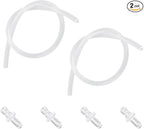 2 Pcs Milk Tubes Hoses with 4 Connectors, 14.96in Silicone Milk Tube Hoses Replacement Pipe Ideal Replacement Accessories Part for Jura HP3 Coffee Machines E6/E8/Z10