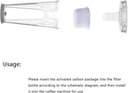 Water Filter Short Handle Starter Kit for Keurig 2.0 K-DUO Essentials, K Compact, K Duo Brewer, Filter Holder Water Reservoir Handle with 6 Filters.
