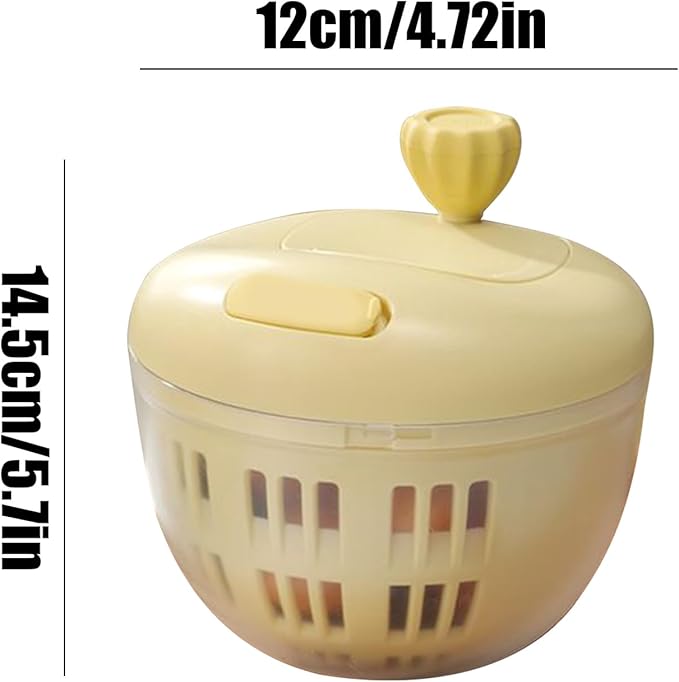 Lettuce Spinner - 800ML Vegetable Washer, Salad Dryer Bowl, Produce Cleaner | Manual Vegetable Spinner with Colander Basket for Fresh Crisp Greens, Kitchen Tool for Home Cooking Outdoor Picnic