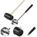 Stainless Steel Coconut Opener Tool Set, 2pcs Kitchen Gadget with Hammer and Extractor, Manual Coconut Shell Cracking Accessory for Household and Outdoor Use