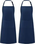 Syntus Apron for Men Women, Adjustable Cooking Kitchen Chef Aprons with 2 Pockets, Cotton/Polycotton/Polyester