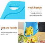 Liflicon Extra Large Thick Silicone Cutting Boards for Kitchen 14.6'' x 10.43'' Flexible Cutting Chopping Boards/Mats Non-slip Deep Drip Juice Groove, Dishwasher Safe-Blue