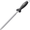 Professional 12-Inch Knife Sharpening Rod, High-Carbon honing rod to Sharpen the Knife Quickly, Perfect Knife Sharpener for Chefs and Home Cooks, Easy to Use & Sturdy
