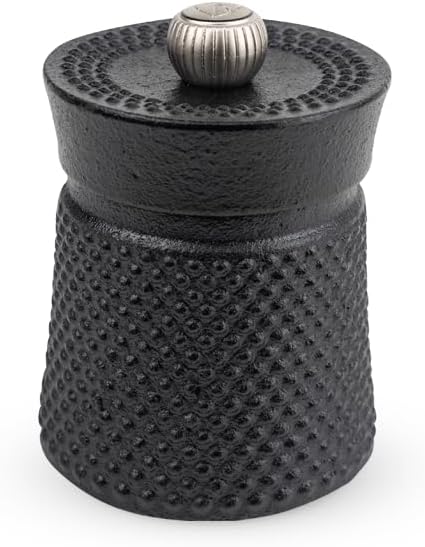 Peugeot BALI FONTE Cast Iron Pepper Mill, 8cm/3 In, Black