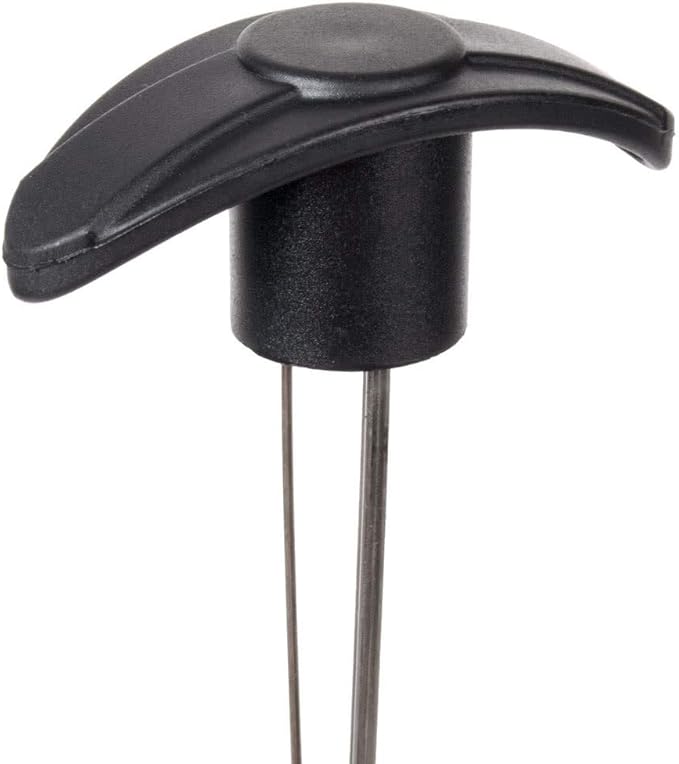 Stainless Steel 3-Pronged Wine Bottle Cork Retriever with Black Handle