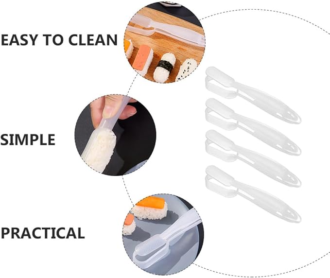 FOMIYES 4pcs Japanese Onigiri Sushi Mold Press Rice Ball Maker DIY Sushi Making Tool Kitchen Gadget Set for Home Cooking