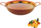 Stainless Steel Colander With Handle and Legs Drain Basket for Pasta, Spaghetti, Berry, Veggies, Fruits, Noodles, Salads, Fruit Colander Strainer Metal Rice Sieve Kitchen Utensils-Red