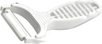 Börner Vegetable Peeler (6-in-1) • Garnishing Peeler with Grater • Multifunctional Peeler for Fruits & Vegetables • Fruit Peeler, Universal Peeler, Potato Peeler • Color: White