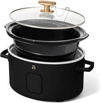Beautiful 6 Qt Programmable Slow Cooker by Drew Barrymore -5 Preset Cooking Functions, Digital Countdown Timer, Dishwasher-Safe Parts and Cool-Touch Handles (Black Sesame)