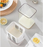 Large Capacity 1100ML Yogurt Strainer | Ultra Fine Mesh for Smooth Greek Yogurt, Reusable Multi-Purpose Food Strainer for Rice, Tea, Juicing & More