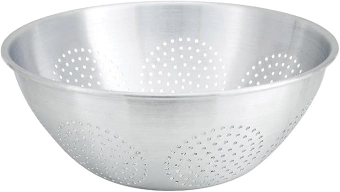 Winco Chinese Style Aluminum Colander, 16-Quart