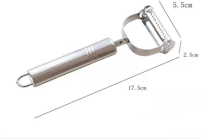 Potato Apple Vegetable Peelers for Kitchen,Vegetable Peeler Stainless Steel, Multifunction Vegetable Peeler Julienne Peeler for Kitchen (2-in-1 peeler)，Julienne Peeler Stainless