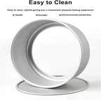 EXGOX 2 Pack 4-Inch Non-Stick Deep Aluminum Round Cake Pan with Removable Bottom for Wedding/Birthday/Christmas Cake Baking Round Cake Tin Set with Loose Base (4 inch)