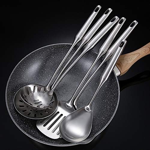 304 Stainless Steel Cooking Tools Set Colander Spatula Shovel Spoon Kitchenware Gadgets 6PCS Kitchen Accessories