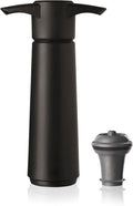 Vacu Vin Original Wine Saver with 1 Vacuum Bottle Stoppers – Black Wine Preserver Pump for Red or White Wine – Manual Air Remover System – Airtight Seal – Keep Wine Fresh Longer