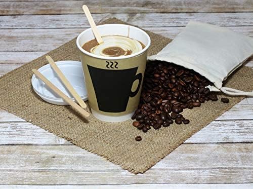 [1,000 Count] Birch Wood Stir Sticks for Coffee Bar, Wooden Stir Sticks for Coffee 5.5 Inch Length (Natural)