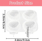 2 Set 4 Cavity 3D Strawberry Chocolate Mold Fruit Resin Molds Scented Candle Making Molds Strawberry Silicone Mold for Baking Dessert Molds Ice Cube Jello Cake Chocolate Truffle Mold Pastry