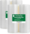 O2frepak 4Pack 8x50 Rolls (Total 200Feet) Vacuum Sealer Bags Rolls with BPA Free,Heavy Duty Vacuum Sealer Storage Bags Rolls,Cut to Size Roll,Great for Sous Vide
